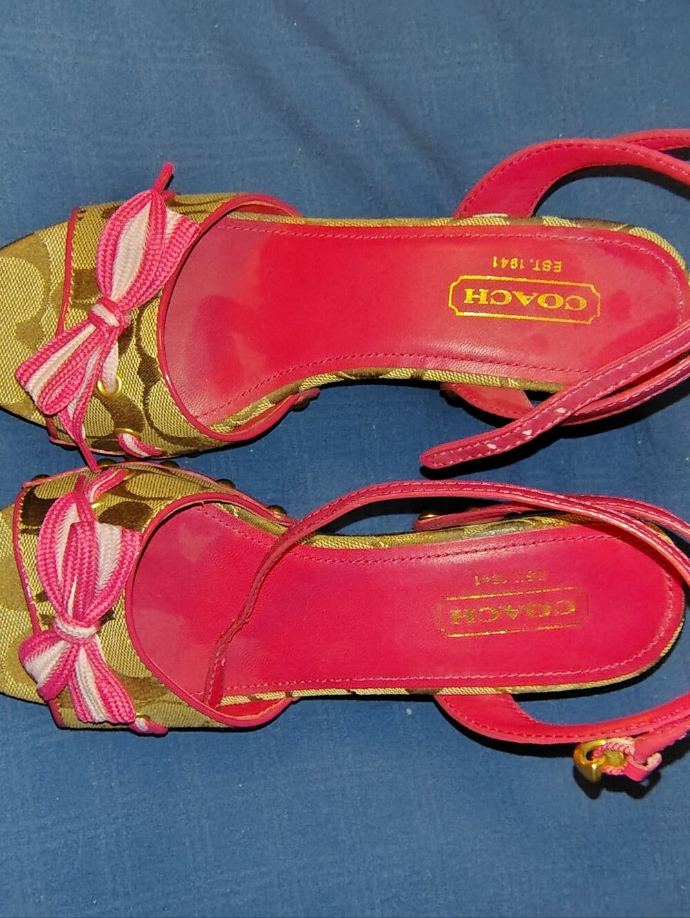 Coach Women's Size 7 Betsy Wooden Wedges